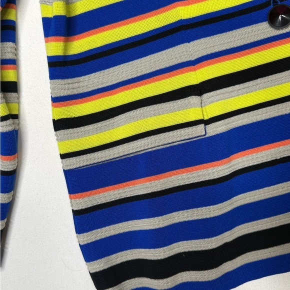 Misook Multi-color Striped Knit Blazer Size Medium - Picture 9 of 11
